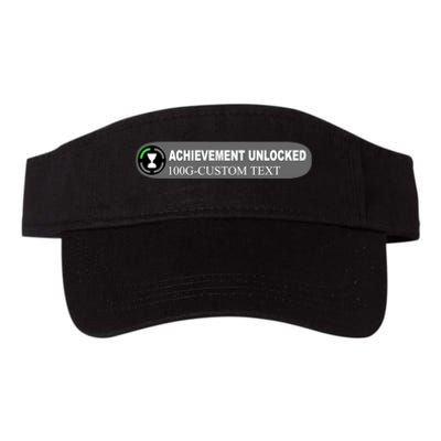 Achievement Unlocked Custom Personalize Text Valucap Bio-Washed Visor