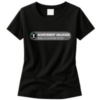 Achievement Unlocked Custom Personalize Text Womens T-Shirt