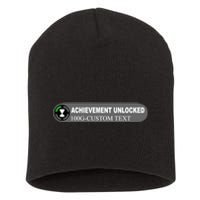 Achievement Unlocked Custom Personalize Text Short Acrylic Beanie