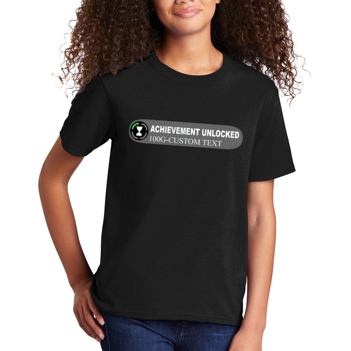 Achievement Unlocked Custom Personalize Text Kids T-Shirt