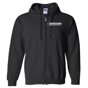 Achievement Unlocked Custom Personalize Text Full Zip Hoodie