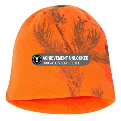 Achievement Unlocked Custom Personalize Text Kati - Camo Knit Beanie