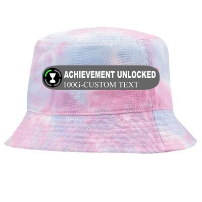 Achievement Unlocked Custom Personalize Text Tie-Dyed Bucket Hat