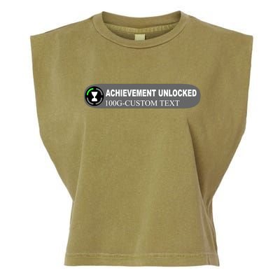 Achievement Unlocked Custom Personalize Text Garment-Dyed Women's Muscle Tee