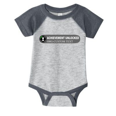 Achievement Unlocked Custom Personalize Text Infant Baby Jersey Bodysuit