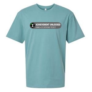 Achievement Unlocked Custom Personalize Text Sueded Cloud Jersey T-Shirt