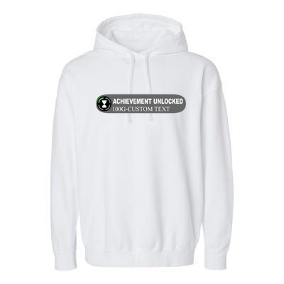 Achievement Unlocked Custom Personalize Text Garment-Dyed Fleece Hoodie