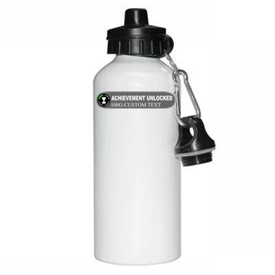 Achievement Unlocked Custom Personalize Text Aluminum Water Bottle