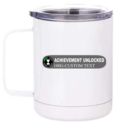 Achievement Unlocked Custom Personalize Text 12 oz Stainless Steel Tumbler Cup