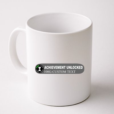 Achievement Unlocked Custom Personalize Text Coffee Mug