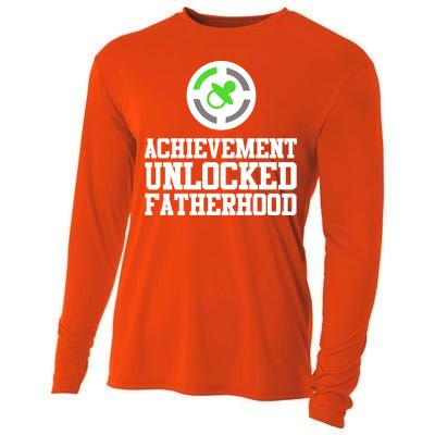 Achievement Unlocked Fatherhood Cooling Performance Long Sleeve Crew