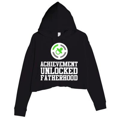 Achievement Unlocked Fatherhood Crop Fleece Hoodie