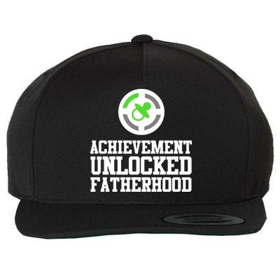 Achievement Unlocked Fatherhood Wool Snapback Cap