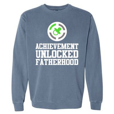 Achievement Unlocked Fatherhood Garment-Dyed Sweatshirt