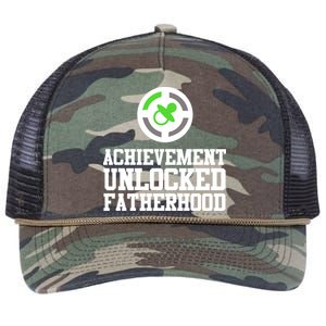 Achievement Unlocked Fatherhood Retro Rope Trucker Hat Cap