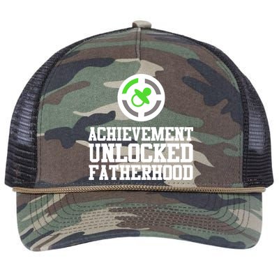 Achievement Unlocked Fatherhood Retro Rope Trucker Hat Cap