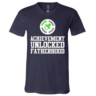 Achievement Unlocked Fatherhood V-Neck T-Shirt