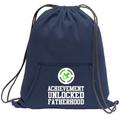 Achievement Unlocked Fatherhood Sweatshirt Cinch Pack Bag