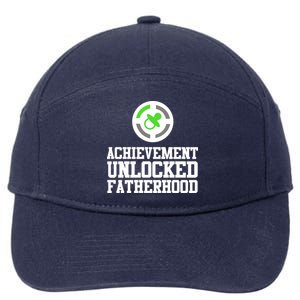 Achievement Unlocked Fatherhood 7-Panel Snapback Hat