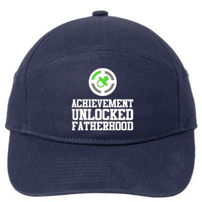 Achievement Unlocked Fatherhood 7-Panel Snapback Hat