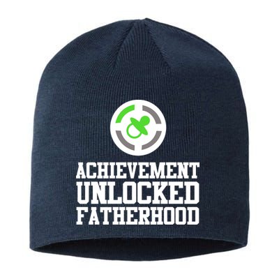 Achievement Unlocked Fatherhood Sustainable Beanie