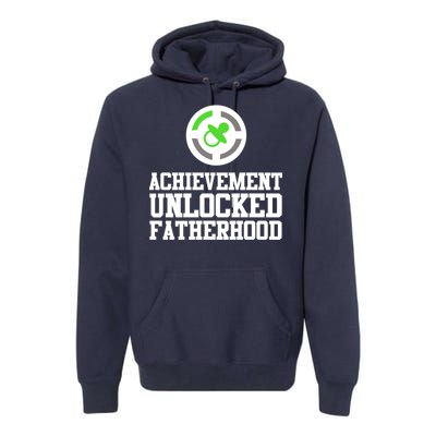 Achievement Unlocked Fatherhood Premium Hoodie