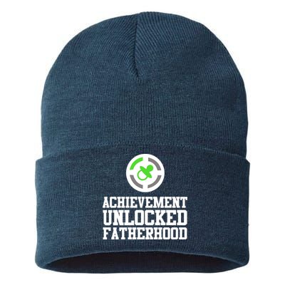 Achievement Unlocked Fatherhood Sustainable Knit Beanie