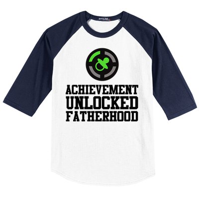 Achievement Unlocked Fatherhood Baseball Sleeve Shirt