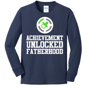 Achievement Unlocked Fatherhood Kids Long Sleeve Shirt