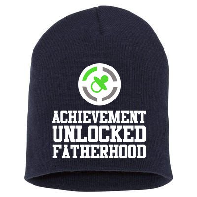 Achievement Unlocked Fatherhood Short Acrylic Beanie