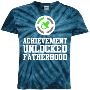 Achievement Unlocked Fatherhood Kids Tie-Dye T-Shirt