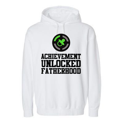 Achievement Unlocked Fatherhood Garment-Dyed Fleece Hoodie