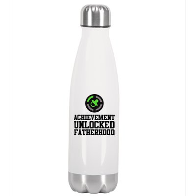 Achievement Unlocked Fatherhood Stainless Steel Insulated Water Bottle