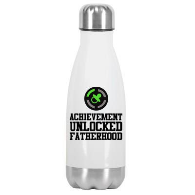 Achievement Unlocked Fatherhood Stainless Steel Insulated Water Bottle