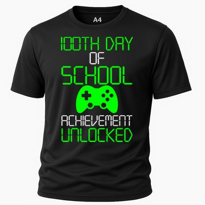 Achievement Unlocked Funny 100th Day Of School Cooling Performance Crew T-Shirt