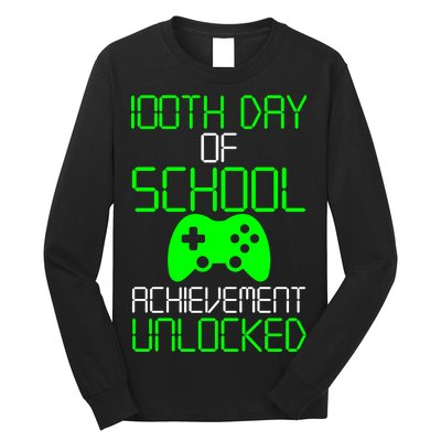 Achievement Unlocked Funny 100th Day Of School Long Sleeve Shirt