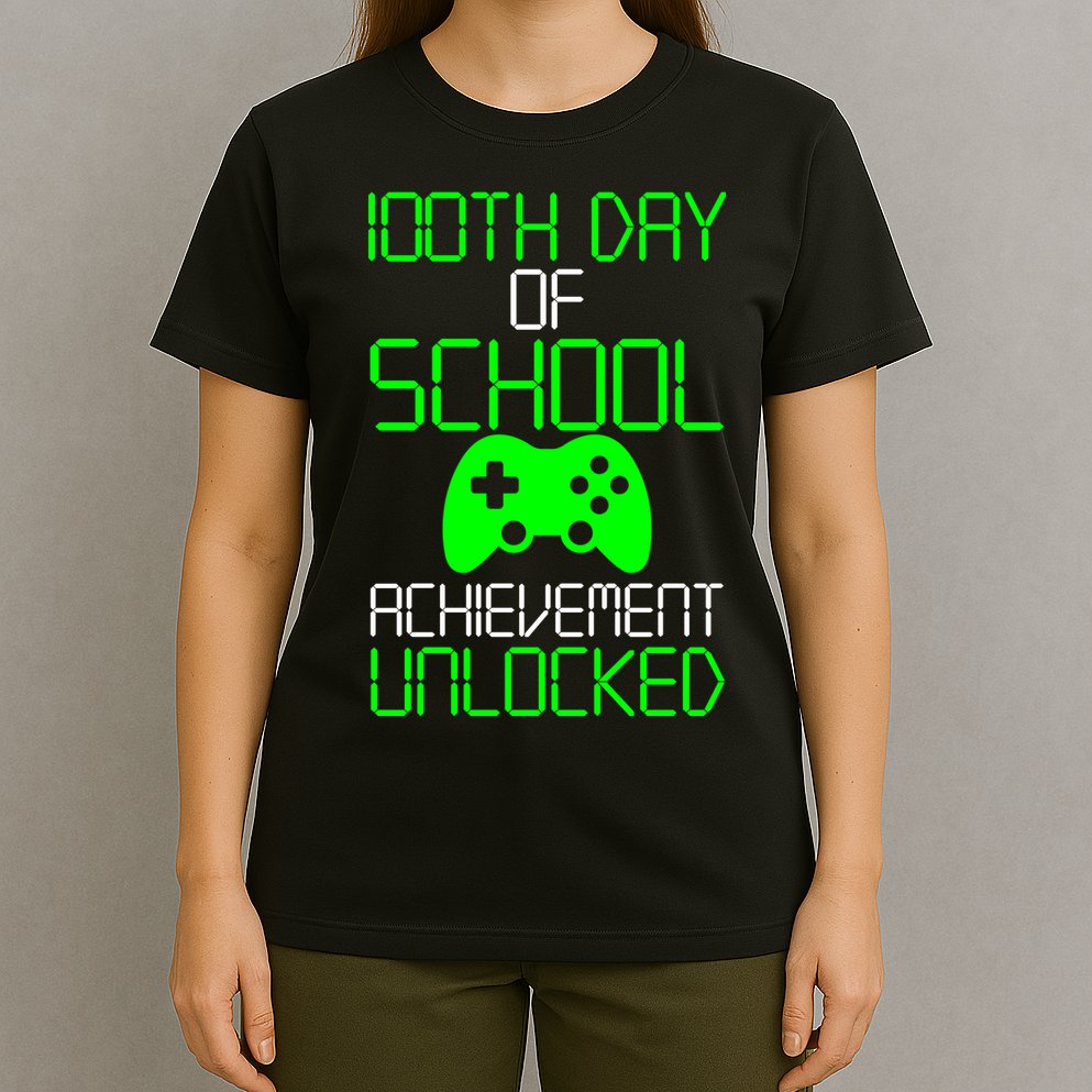 Achievement Unlocked Funny 100th Day Of School T-Shirt