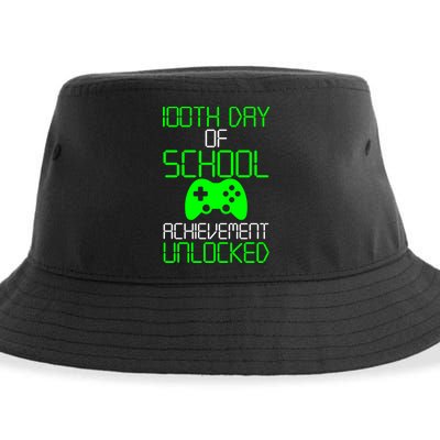 Achievement Unlocked Funny 100th Day Of School Sustainable Bucket Hat