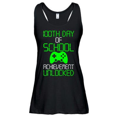 Achievement Unlocked Funny 100th Day Of School Ladies Essential Flowy Tank
