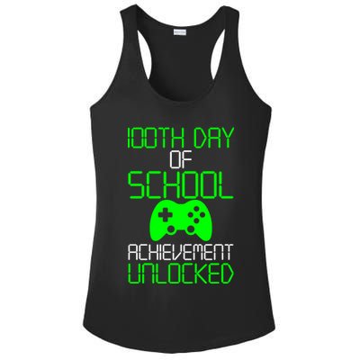 Achievement Unlocked Funny 100th Day Of School Ladies PosiCharge Competitor Racerback Tank