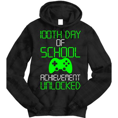 Achievement Unlocked Funny 100th Day Of School Tie Dye Hoodie