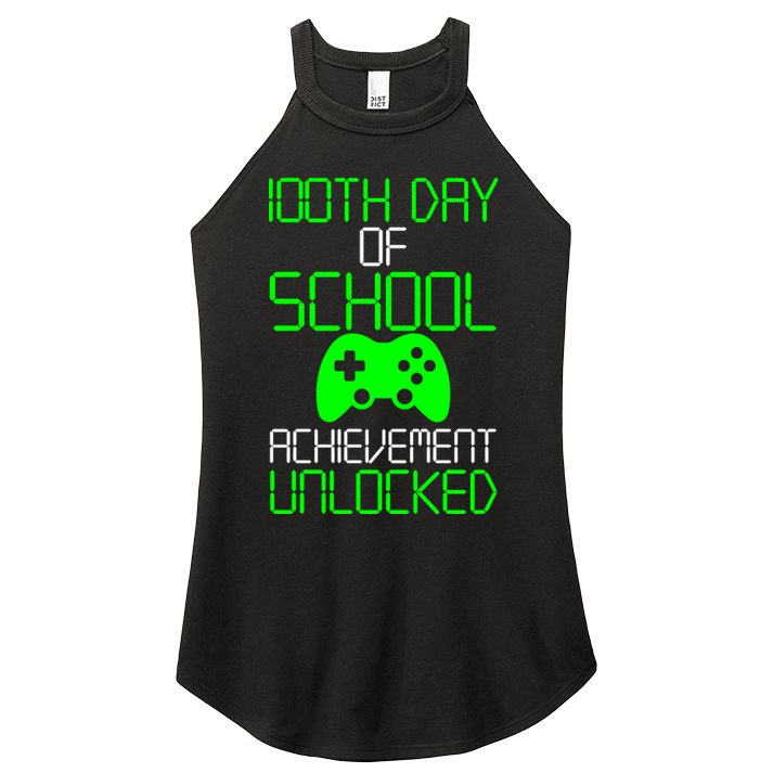 Achievement Unlocked Funny 100th Day Of School Women's Perfect Tri Rocker Tank