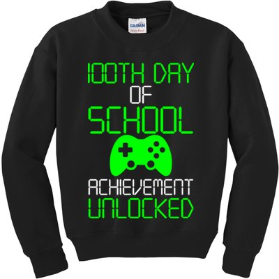Achievement Unlocked Funny 100th Day Of School Kids Sweatshirt
