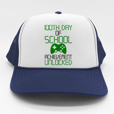 Achievement Unlocked Funny 100th Day Of School Trucker Hat