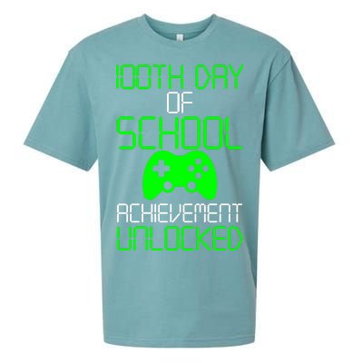 Achievement Unlocked Funny 100th Day Of School Sueded Cloud Jersey T-Shirt