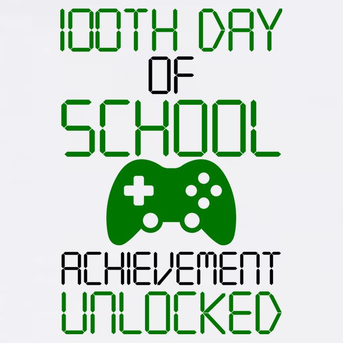 Achievement Unlocked Funny 100th Day Of School Garment-Dyed Sweatshirt