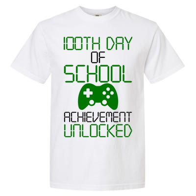 Achievement Unlocked Funny 100th Day Of School Garment-Dyed Heavyweight T-Shirt