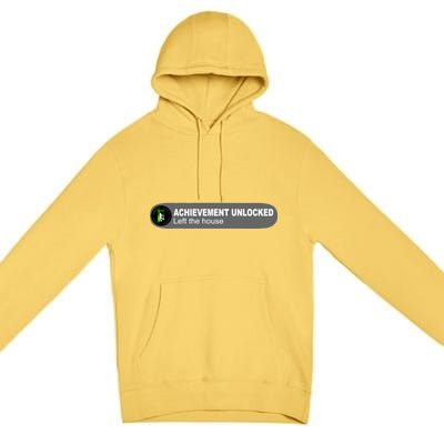 Achievement Unlocked Left The House Premium Pullover Hoodie