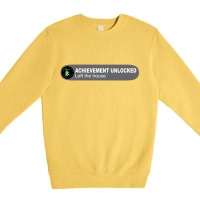 Achievement Unlocked Left The House Premium Crewneck Sweatshirt