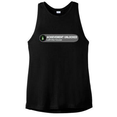 Achievement Unlocked Left The House Ladies PosiCharge Tri-Blend Wicking Tank